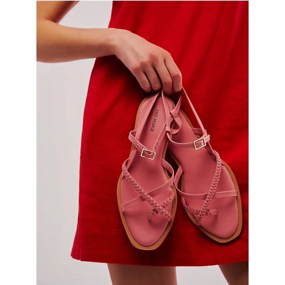 Free People Women's Sunny‎ Days Sandal In Pink Size 6 - Picture 14 of 14
